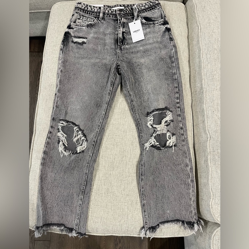 Vervet Beverly High rise distressed jeans
